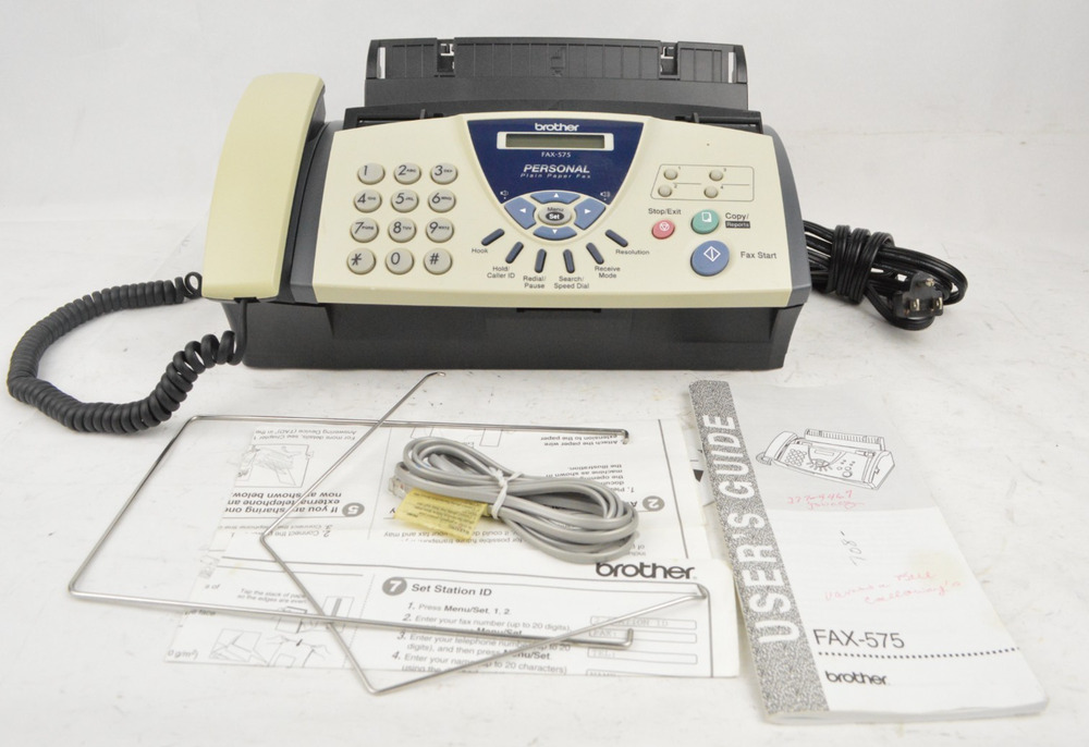 Brother FAX-575 Personal Plain Paper Fax Machine Phone Tested Read Description